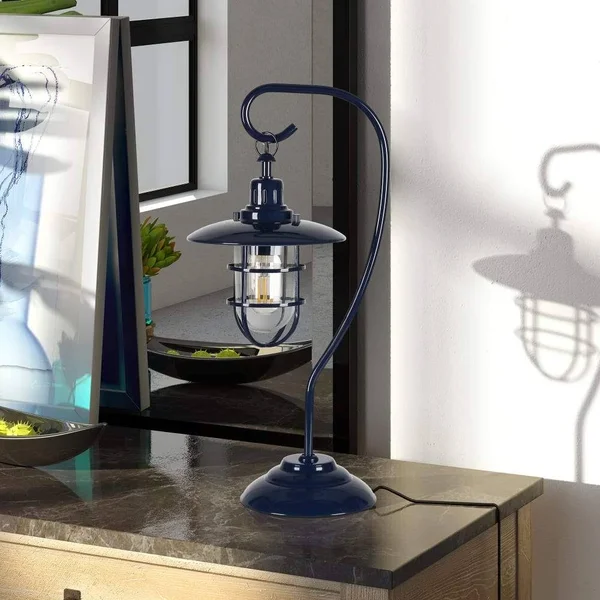 Hudson & Canal Bay Blackened Bronze Nautical Lantern Lamp