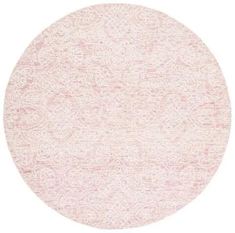 Metro Collection MET998U Rug Pink, Ivory, Round 6& x 6&