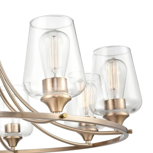 Millennium Lighting Ashford Metal 8 Light Chandelier Ceiling Light- Modern Gold - 9728-MG