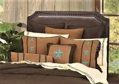 HiEnd Accents Laredo Turquoise 6-Piece Comforter Set, King, 110" x 96"