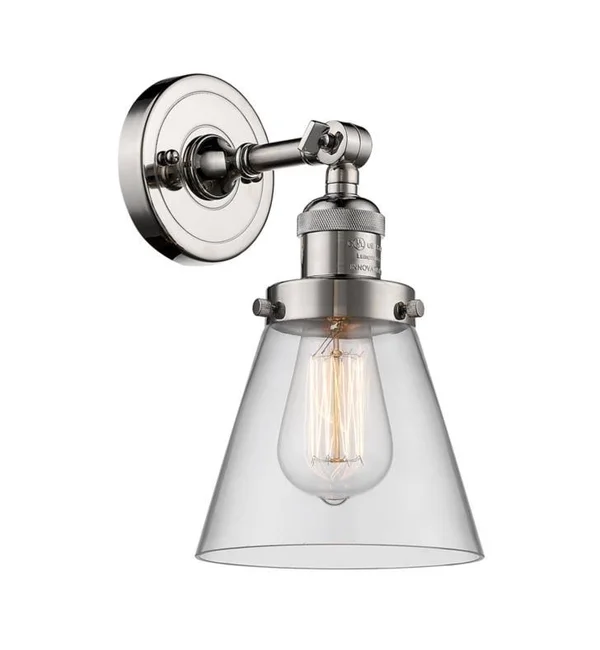 Innovations Lighting Small Cone 1 Light Sconce 203 BK G62 (Black)