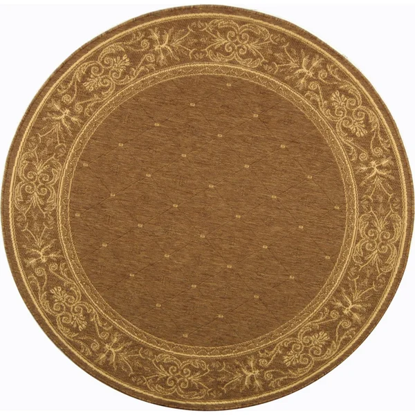 Safavieh Courtyard CY2326-3009 5&3x22 x 5&3x22 Round Brown - Natural Area Rug
