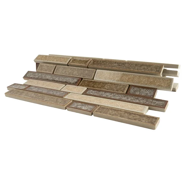 Roman Art Series Mario Glass Mosaic Tile Supreme Tile Color: Brown
