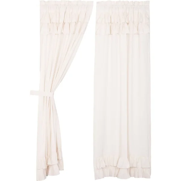 Simple Life Flax Ruffled Panel Set Khaki