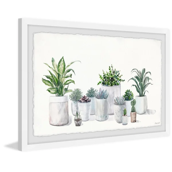 &Indoor Pot Plants& Framed Painting Print - 30 x 20