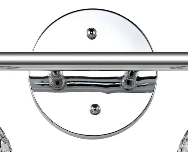 Jonathan Y Maeve 13 in. 2-Light Iron/Glass Contemporary Glam LED Vanity Light - Chrome