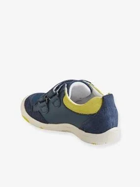 Touch-fastening Derby Shoes for Boys - Designed for Autonomy Dark Blue