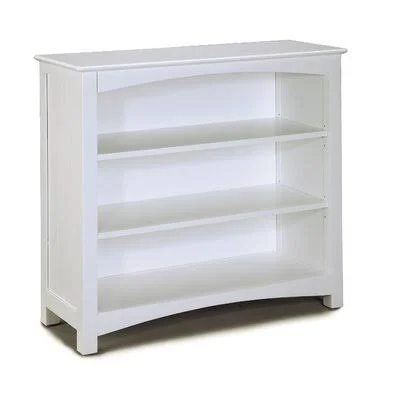 Harriet Bee Bonneau 34x22 Wood Bookcase with Two Adjustable Shelves Finish: White