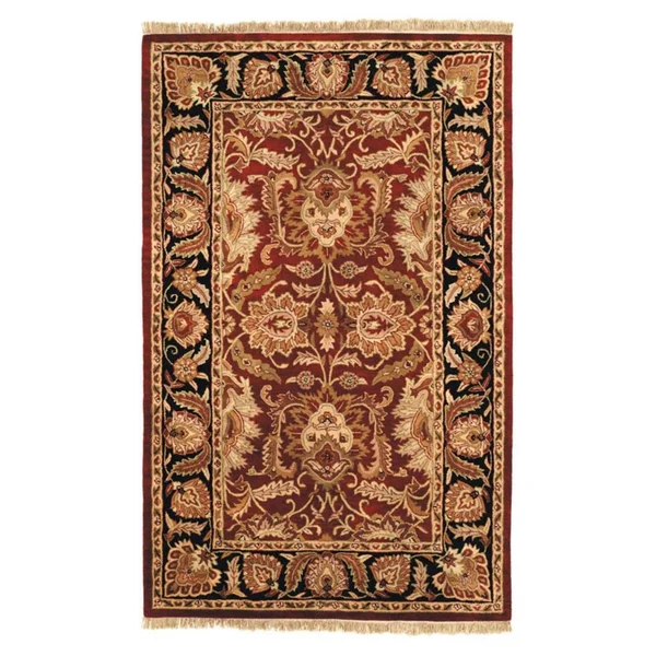 Safavieh Classic CL239B 7&6x22 x 9&6x22 Burgundy, Black Area Rug