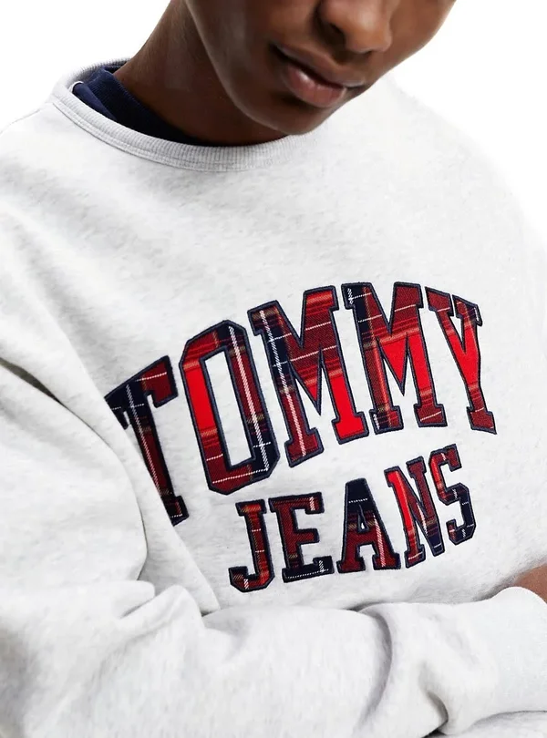Tommy Jeans Plaid Logo Sweatshirt