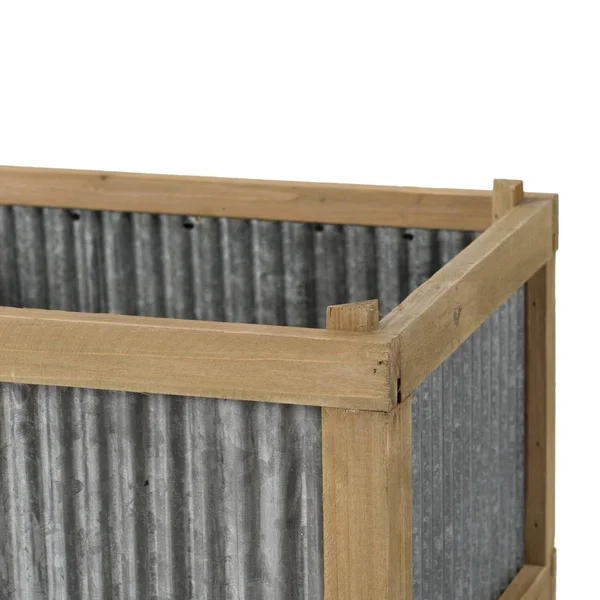 Au0026B Home Planter - Weathered Brown - Galvanized Gray