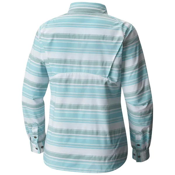 Columbia Women & S Pilsner Peak Stripe Long Sleeve Shirt - Iceberg Stripe