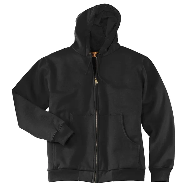 Cornerstone CS620 Heavyweight Full Zip with Thermal Lining Hooded Sweatshirt - Black - S