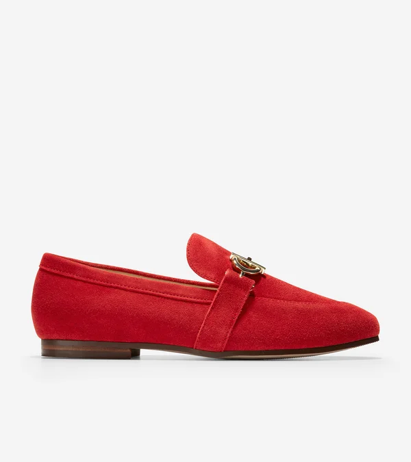 Cole Haan Modern Classics Loafer Women's Shoes Red Dahlia Suede : 7 B