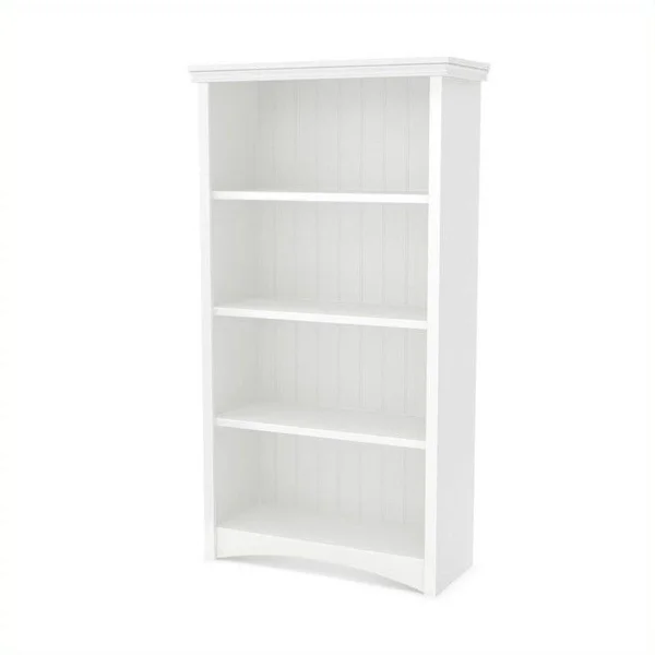 Atlin Designs 4 Shelf Bookcase in Pure White - AD-496604