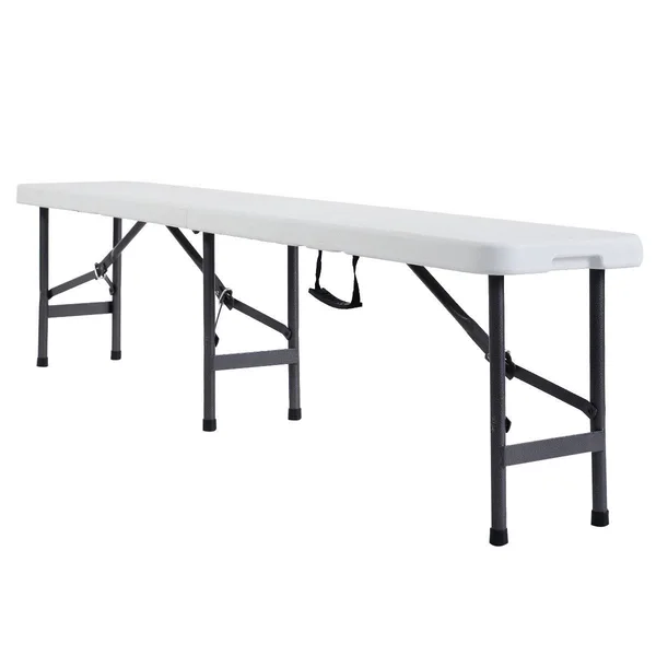6& Portable Plastic in, Outdoor Picnic Camping Folding Bench