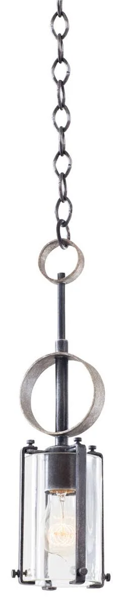 World of Elite Mini Pendants 1 Light with Vintage Iron Finish Medium Base Bulb 5 inch 60 Watts RL-276451