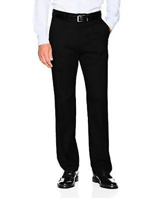 Men's J.M. Haggar Premium Classic-Fit Stretch Sharkskin Flat-Front Superflex Waist Dress Pants - Dark Navy - 36x31