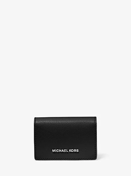 Michael Kors Small Two-Tone Crossgrain Leather Wallet in Grey - One Size by MICHAEL Michael Kors
