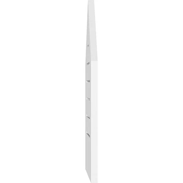 Ekena Millwork GVPPE12X3801SF-14 12x22W x 38x22H Peaked Top Surface Mount PVC Gable Vent 14/12 Pitch: Functional, w/ 3-1/2x22W x