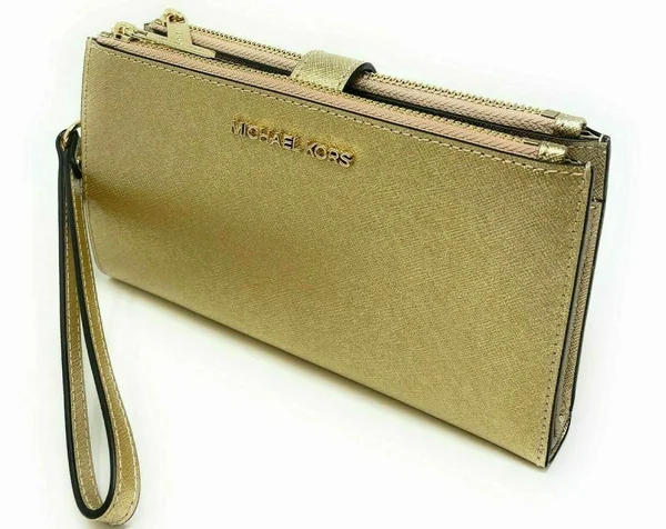 Michael Kors Bags, Michael Kors Double Zip Wristlet, Color: Gold, Size: Os, Thanhthuy2401&s Closet