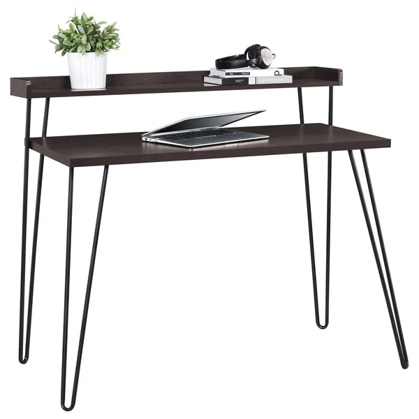 Ameriwood Industries - Inc. Ellie Retro Desk with Riser in Espresso