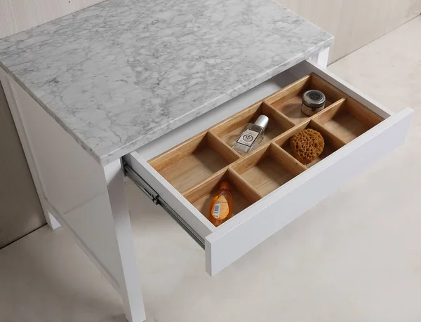 Design Element Make-Up Table in White Finish