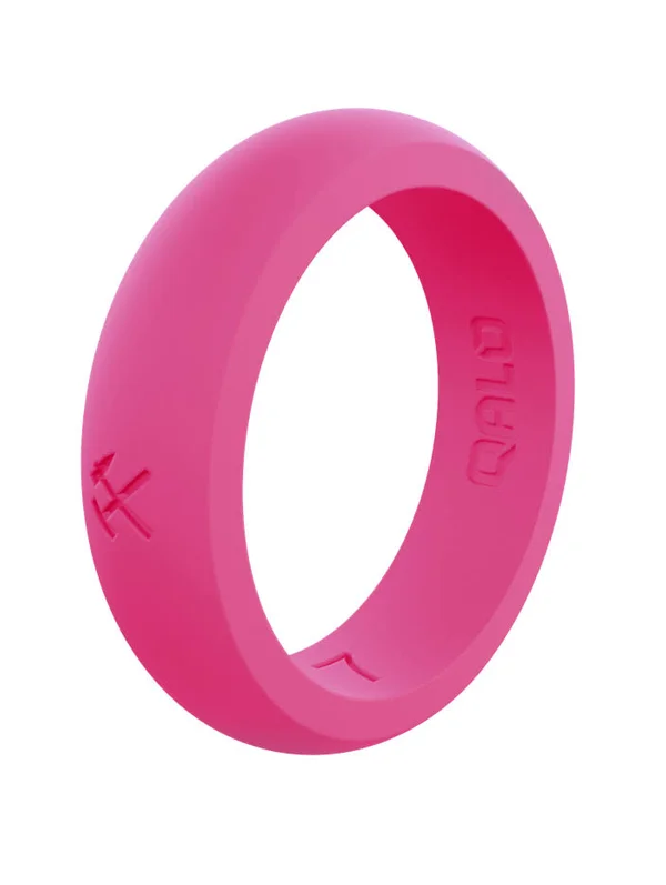 QALO Women's Classic Silicone Ring L Size 7 L Pink