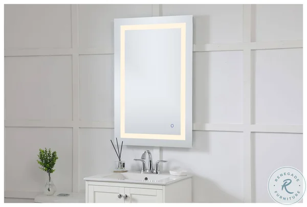 Elegant Decor Helios 24in x 36in Hardwired LED Mirror with Touch Sensor and Color Changing MRE12436