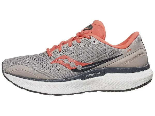 Saucony Women's Triumph 18 Running Shoes, Moonrock/Coral