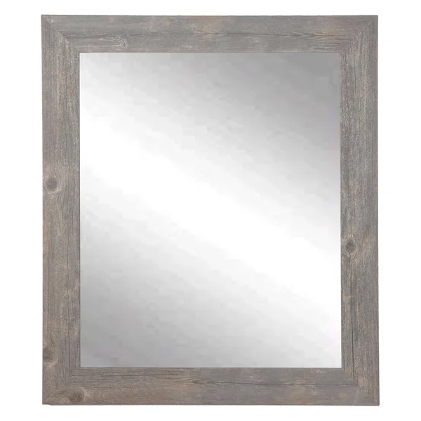American Value Rustic Wild West Barnwood Wall Mirror, Size: 38.5, Brown