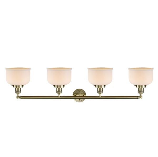 Innovations Lighting Large Bell 4 Light Bath Vanity Light 215 SN S G71 (Brushed Satin Nickel)