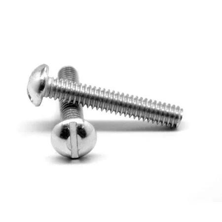 1/2-13 x 2 3/4 Coarse Thread Machine Screw Slotted Round Head Stainless Steel 18-8 Pk 100