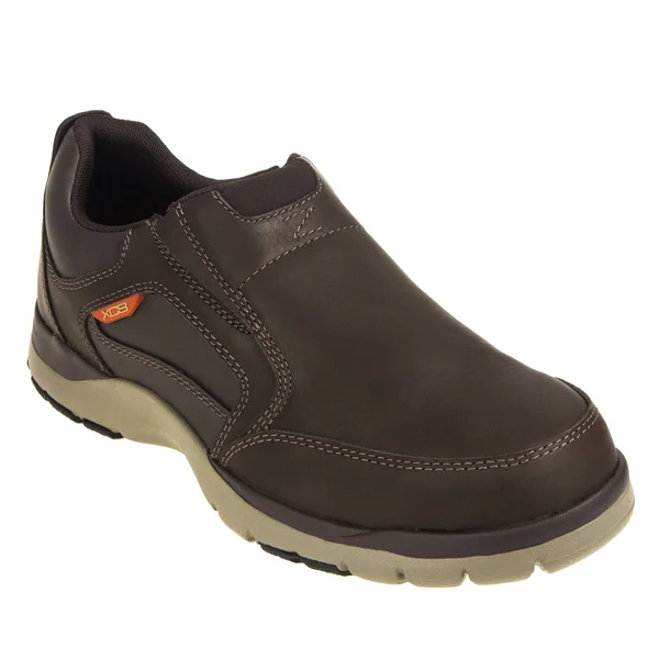 Rockport Works RK6675 Kingstin Work Slip on Oxford - Steel Toe, Men's Sz 7 W Wide, Dark Brown