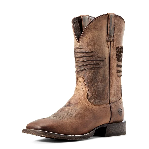 Ariat Men's Circuit Patriot Western Boots - Weathered Tan