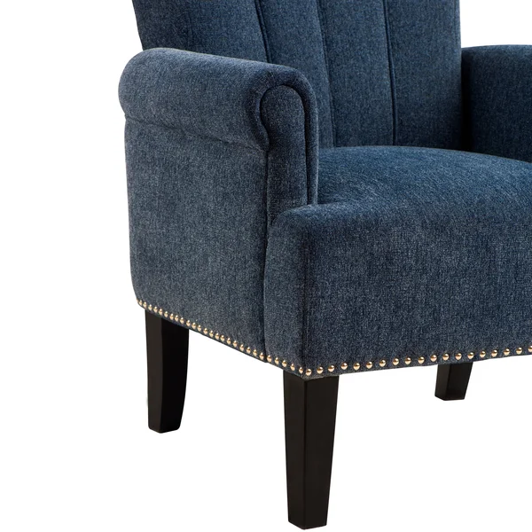 AOOLIVE Modern Button-Tufted Wingback Accent Chair - Cream
