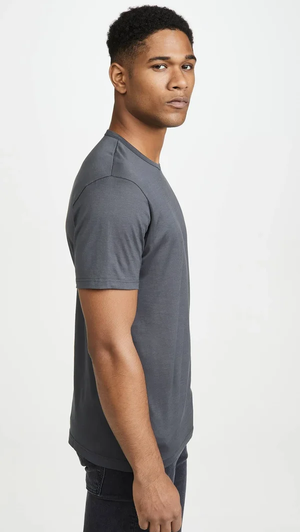 Sunspel Grey Cotton Classic T-Shirt