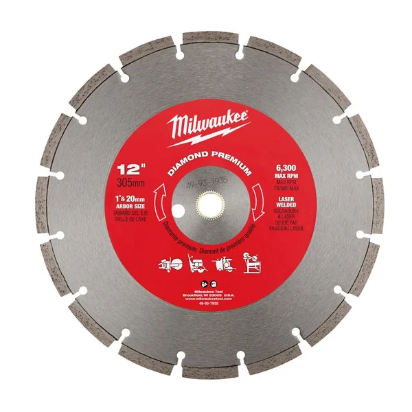 Milwaukee 49-93-7935 12 in. Diamond Premium Segmented
