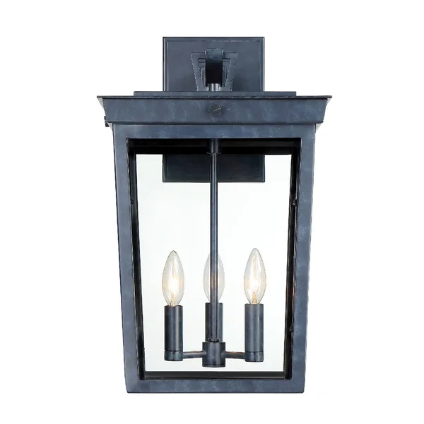Crystorama-Belmont 3 Light Graphite Outdoor Wall Mount-BEL-A8063-GE