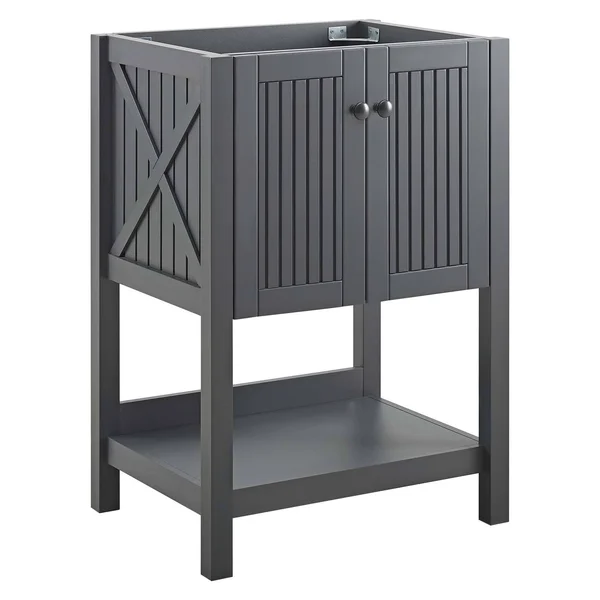 Modway Steam 23x22 Bathroom Vanity Cabinet (Sink Basin Not Included) Gray