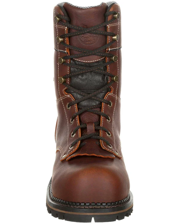 Men's Georgia Boot GB00235 Amp LT Logger Waterproof Work Boot - Size: 11, Brown