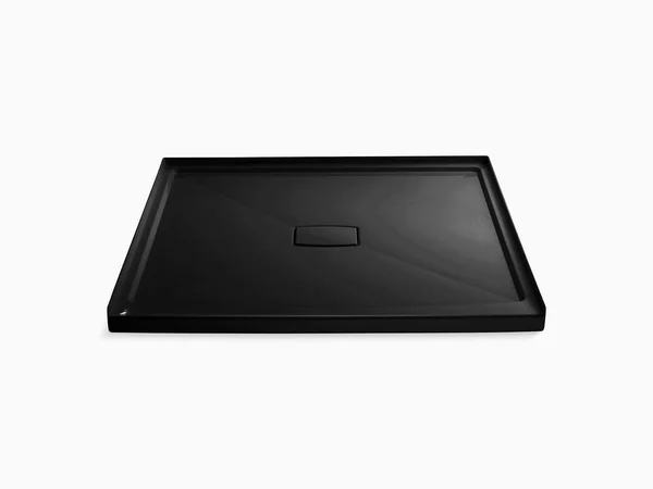 KOHLER K-9395-96 Archer 60 In. x 60 In. Single Threshold Center Drain Shower Base with Removable Cover, Biscuit