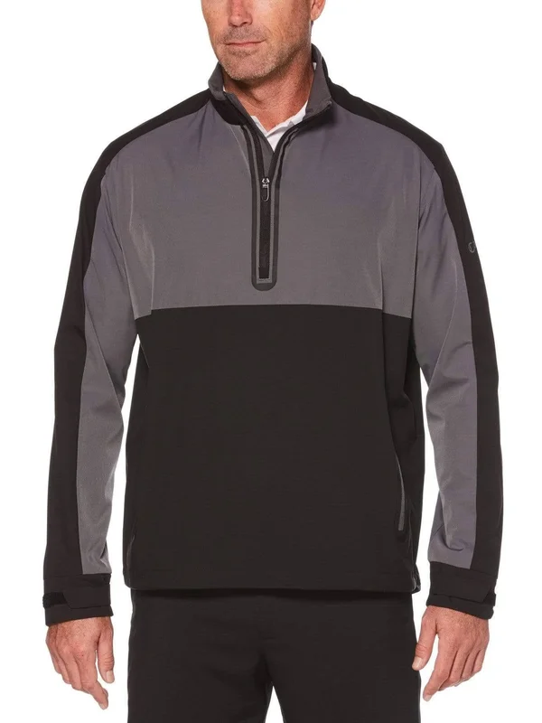 Callaway Men's Swing Tech 1/4 Zip Color Block Windshirt Size 3XL - Caviar