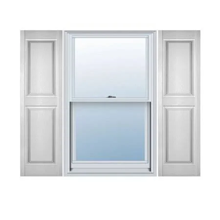 14.75 in. W x 71 in. H Builders Edge, Standard Two Equal Panels, Raised Panel Shutters, Includes Matching Installation Spikes, 0