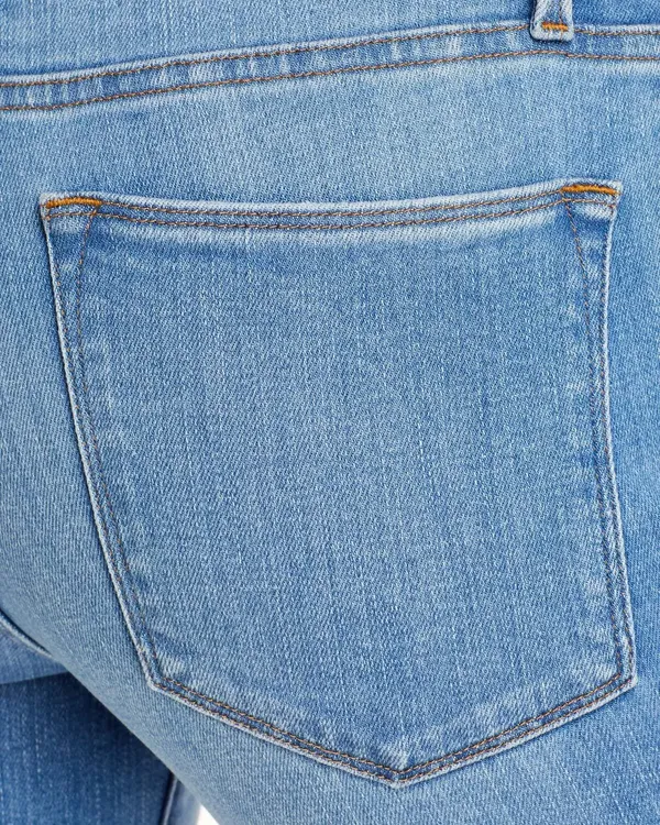 Women's Frame Le High Ripped Straight Leg Jeans, Size 23 - Blue