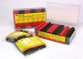 3M Thin-Wall Heat Shrink Tubing EPS-300, Adhesive-Lined, Black/Red