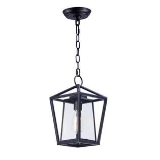 Maxim Lighting Artisan 8 in. Wide Black 1-Light Outdoor Hanging Lantern 3179CLBK