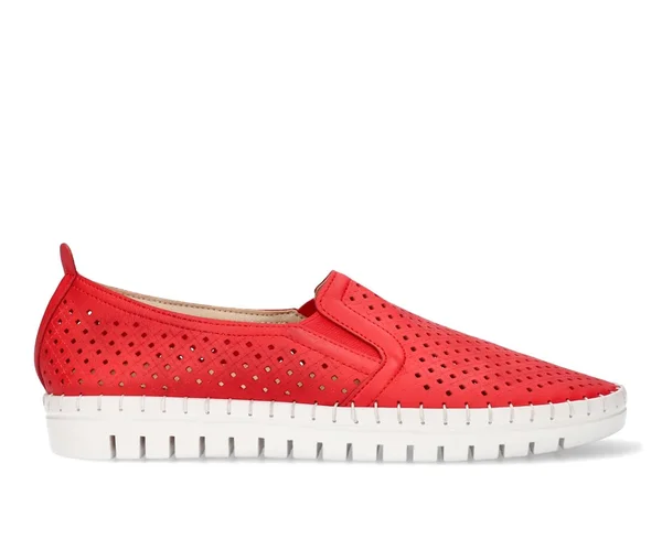 Easy Street Fresh Women's Slip-On Sneakers - Size: 9.5 Wide, Red
