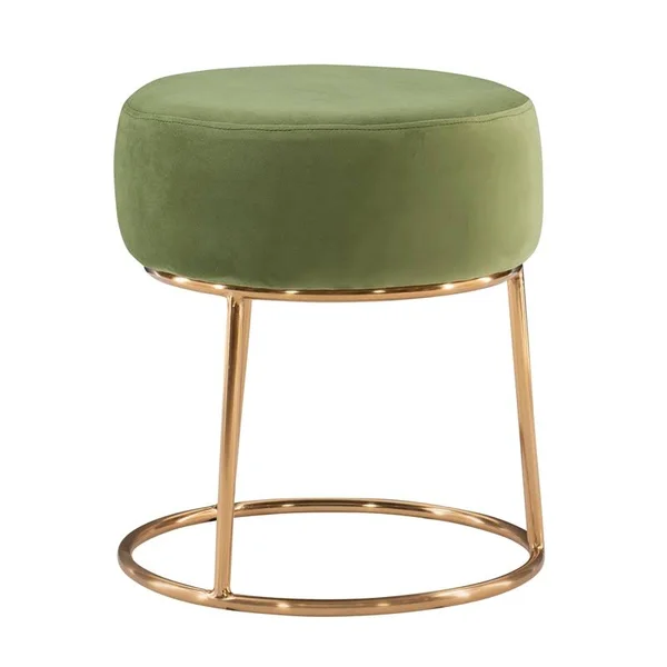 Riverbay Furniture Metal Accent Vanity Stool in Green
