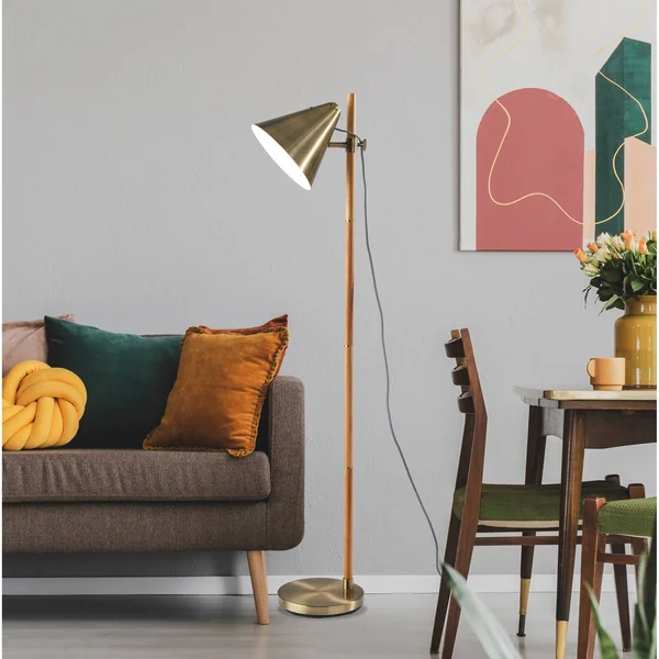 Adesso Bryn Floor Lamp Natural Wood (3761-12)